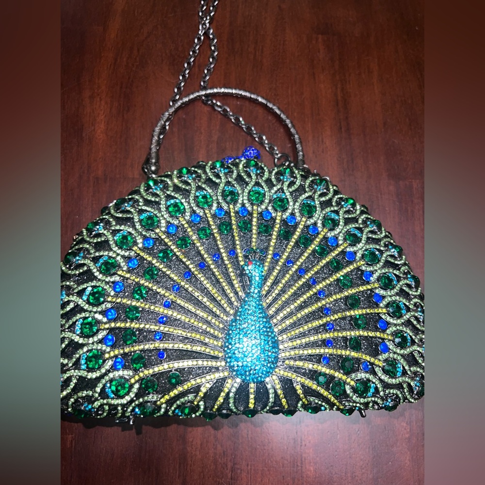 Natasha Peacock Elegant rhinestone| bag/clutch - Picture 8 of 11